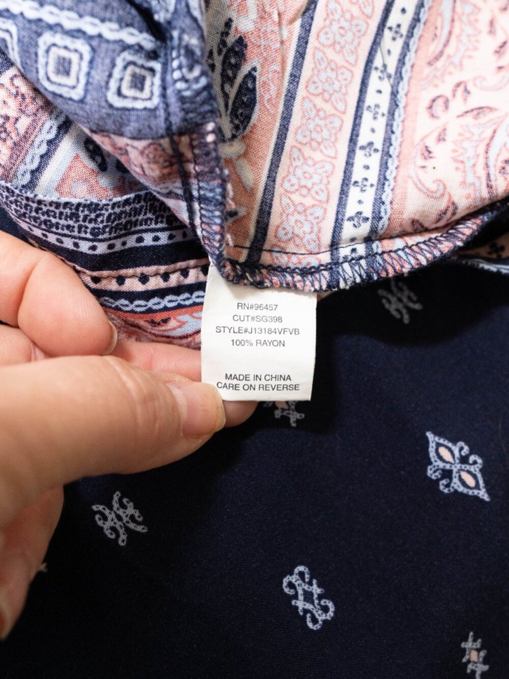 Eyeshadow Wide Leg Jumpsuit XL Blue Boho Print Strappy Back Pockets Flowy Summer - Picture 12 of 12